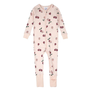 Petit Lem - Wandelbarer Schlafanzug Figs Bio-Baumwolle | Blassrosa