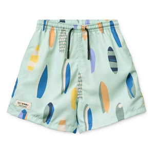 Liewood - Duke Surf Badeshorts aus recycelter Faser | Türkis