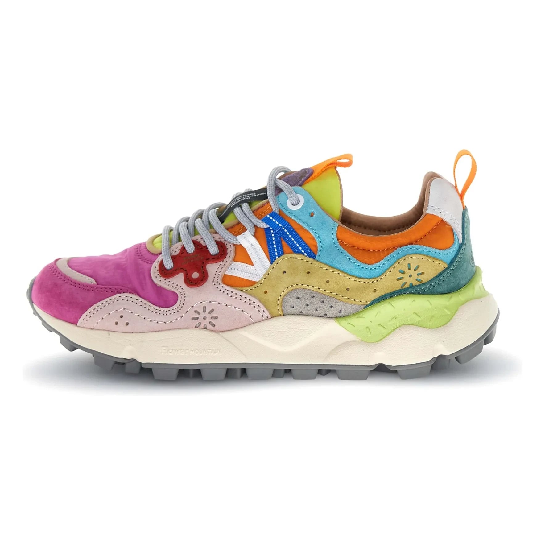 Flower Mountain - Yamano 3 Wildleder- und Nylon-Sneaker | Himbeere