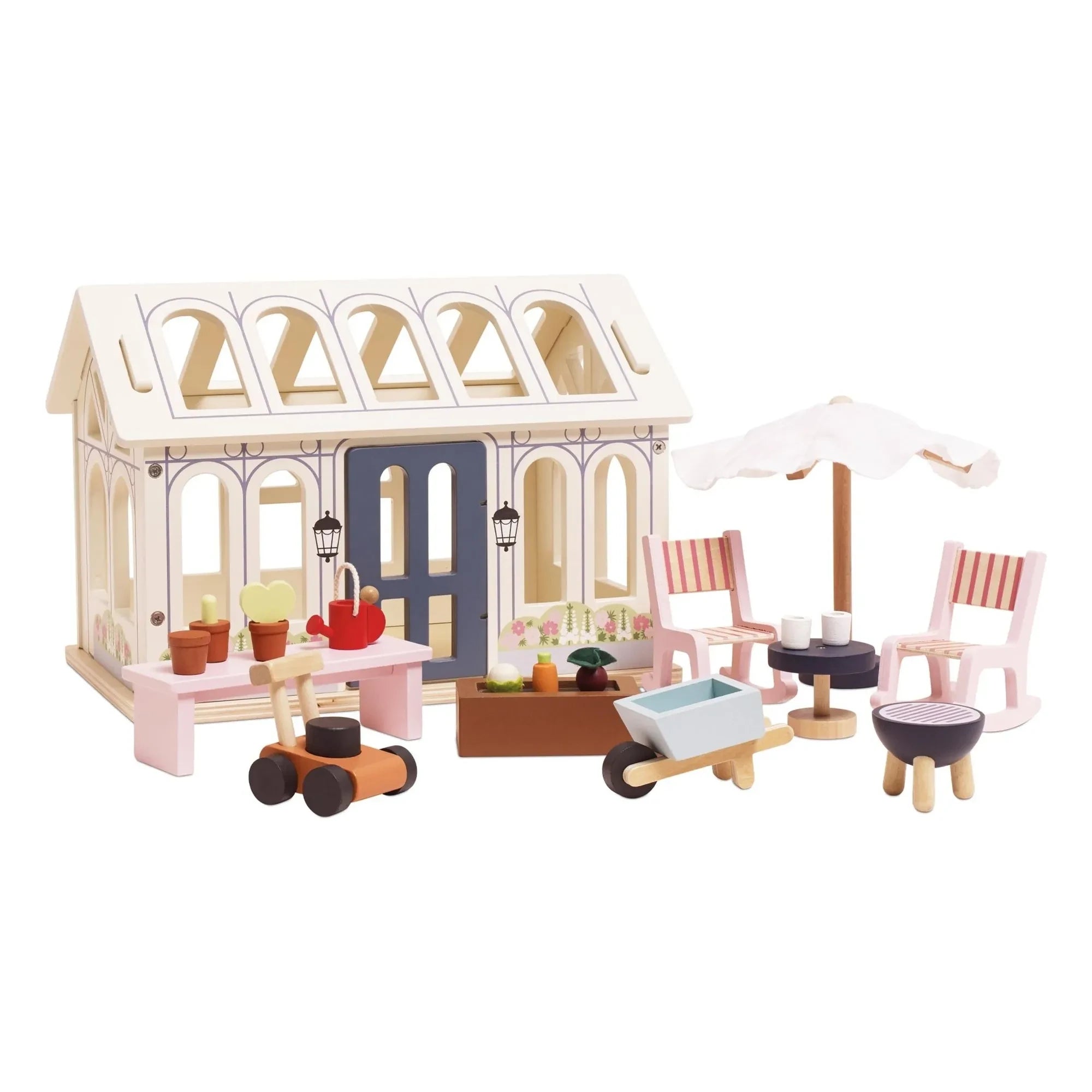 Le Toy Van - Bir bebek evi için veranda ve sebze bahçesi