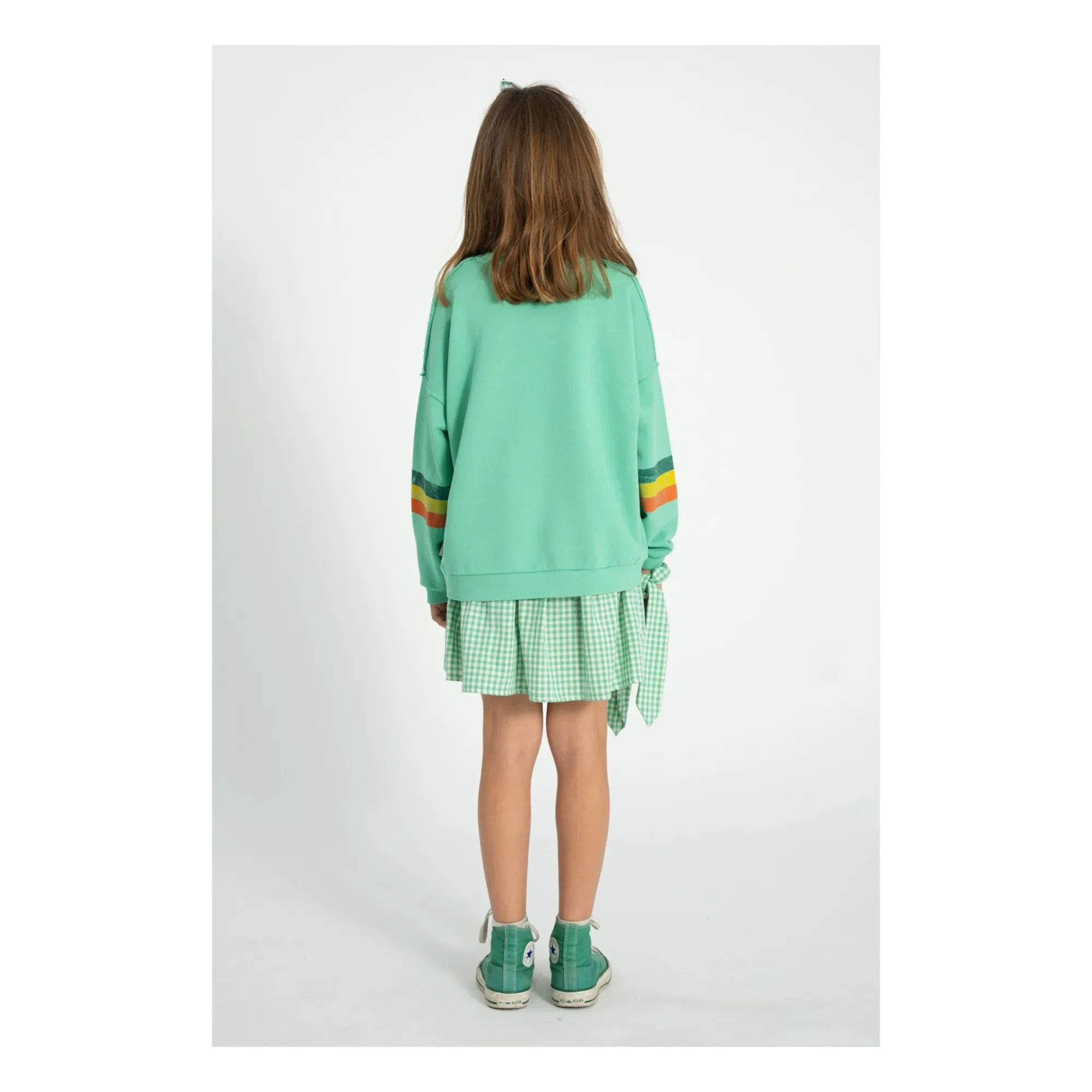 Piupiuchick - Striped Organic Cotton Sweatshirt | Green