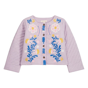 Louise Misha - Orisha Fleurie Organic Cotton Quilted Jacket | Mauve
