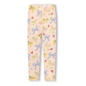 Molo - Niki Leggings Organic Cotton Flowers | Dusty Pink