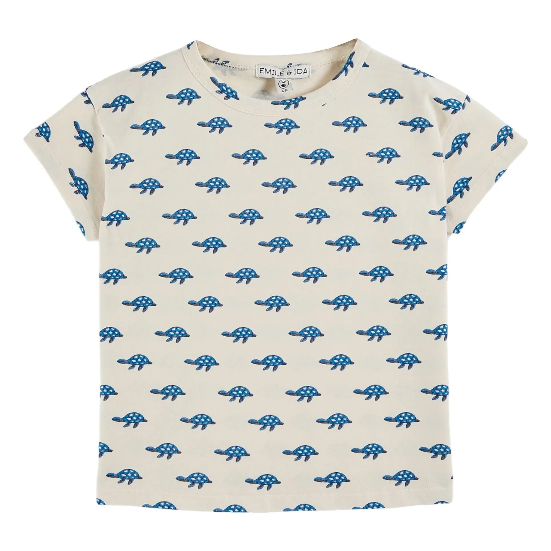 Emile et Ida - Organic Cotton Turtle T-Shirt | Ecru