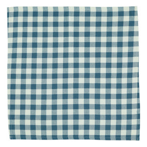 Piupiuchick - Organik Pamuklu Ekoseli Bandana | Mavi