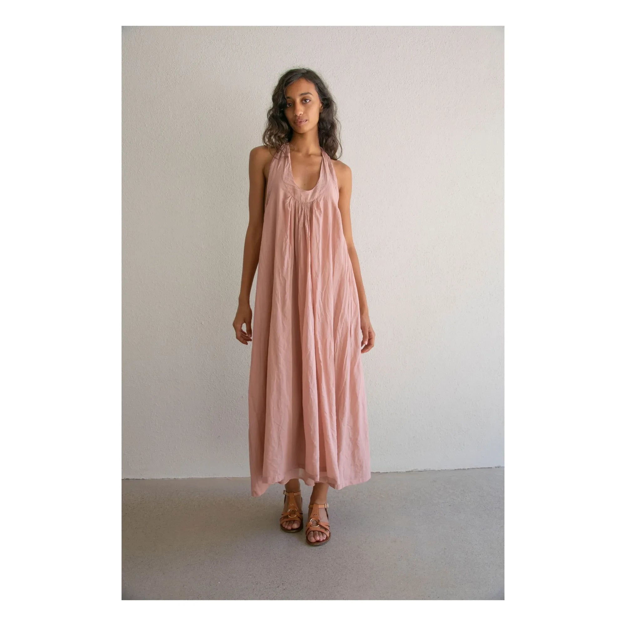 THEAVANT - La Plage Pamuk Voile Kleid | Beige