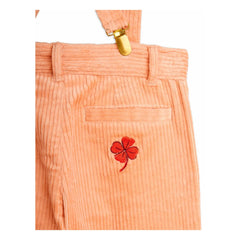 Mini Rodini - Kadıfe Dungarees | Mercan