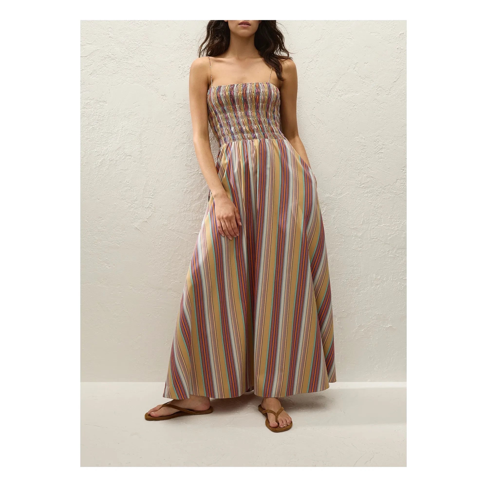 Faithfull the Brand - Anniken Striped Dress | Brick Red
