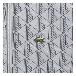 Lacoste - Sweatshirt mit Monogramm und Reißverschluss aus Bio-Baumwolle | Hellgrau