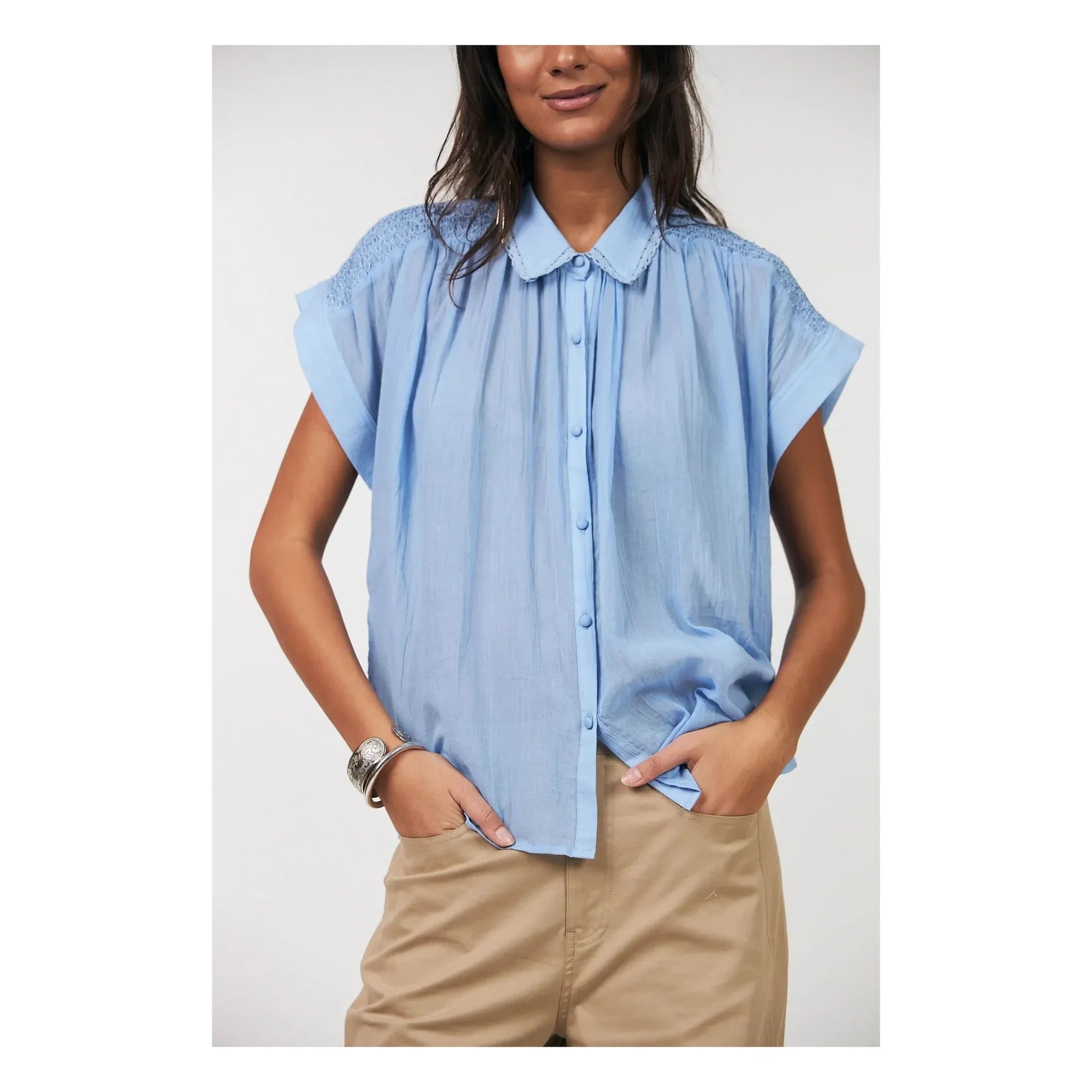 Lollys Laundry - Badal Pamuk Bluz | Mavi