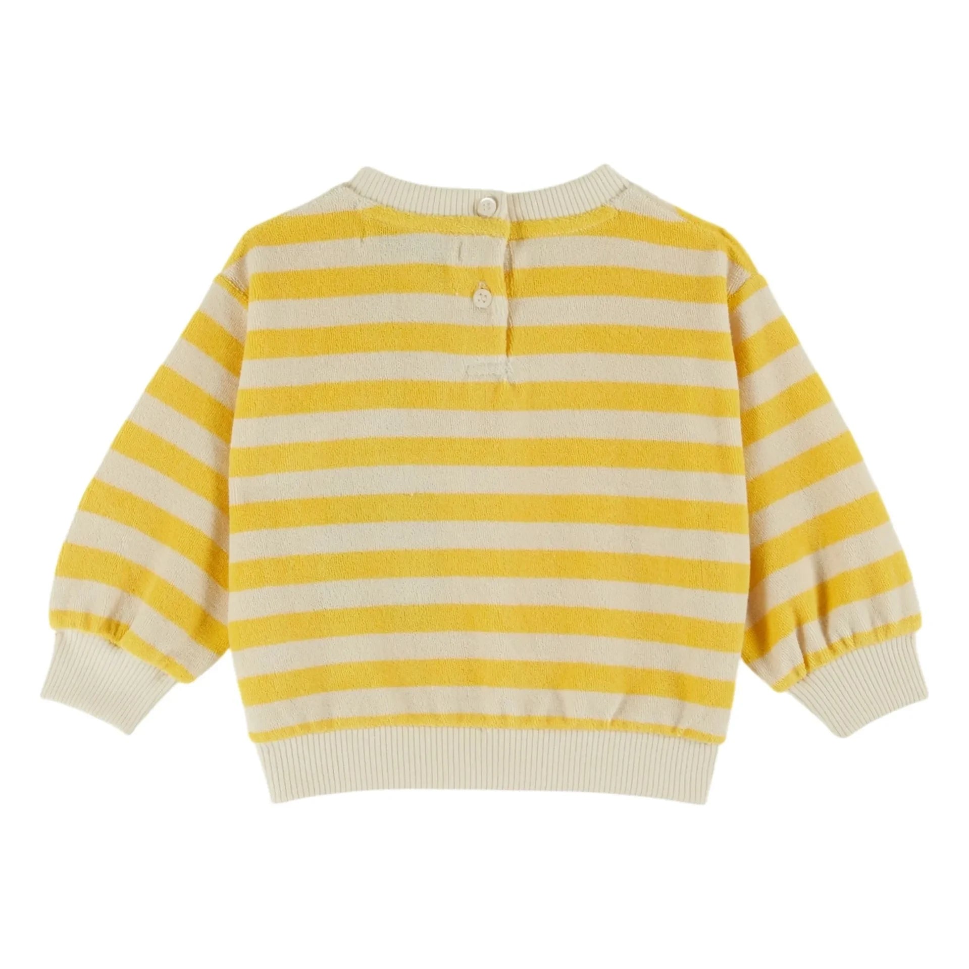Emile et Ida - Striped Organic Cotton Sweatshirt | Yellow