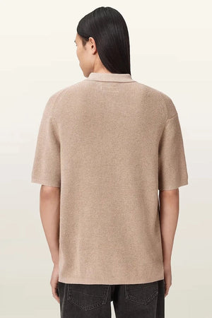 AllSaints erkek yün karışımlı yakalı tişört ASPEN