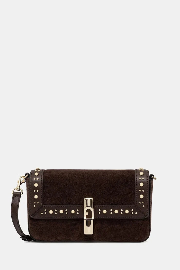Furla kadın süet crossbody çanta