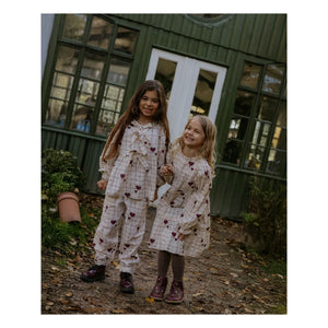 Fliink - Ilove Karomuster Kleid | Ecru