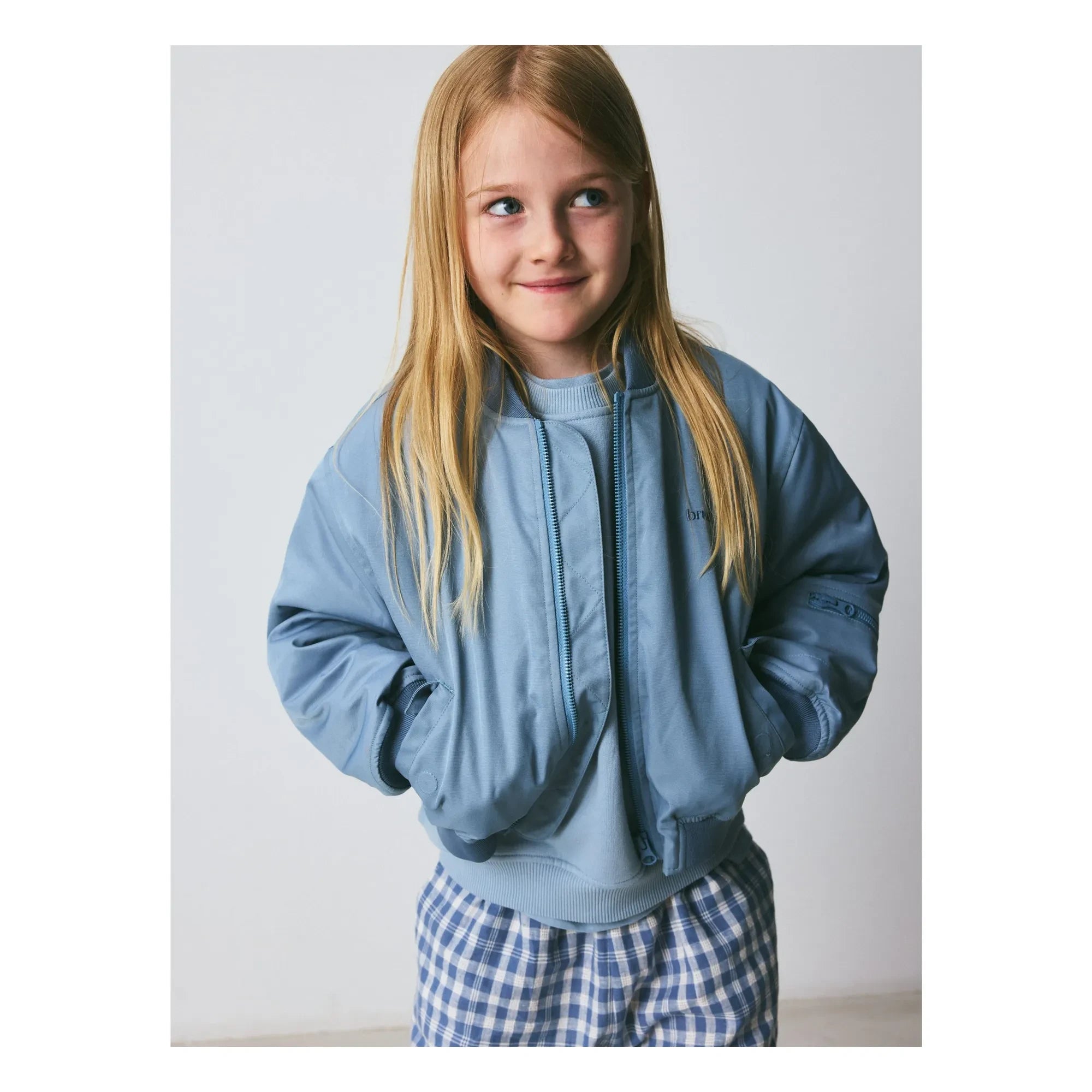 Brunobruno Nation - Adrian Recycled Fiber Bomber Jacket | Light Blue