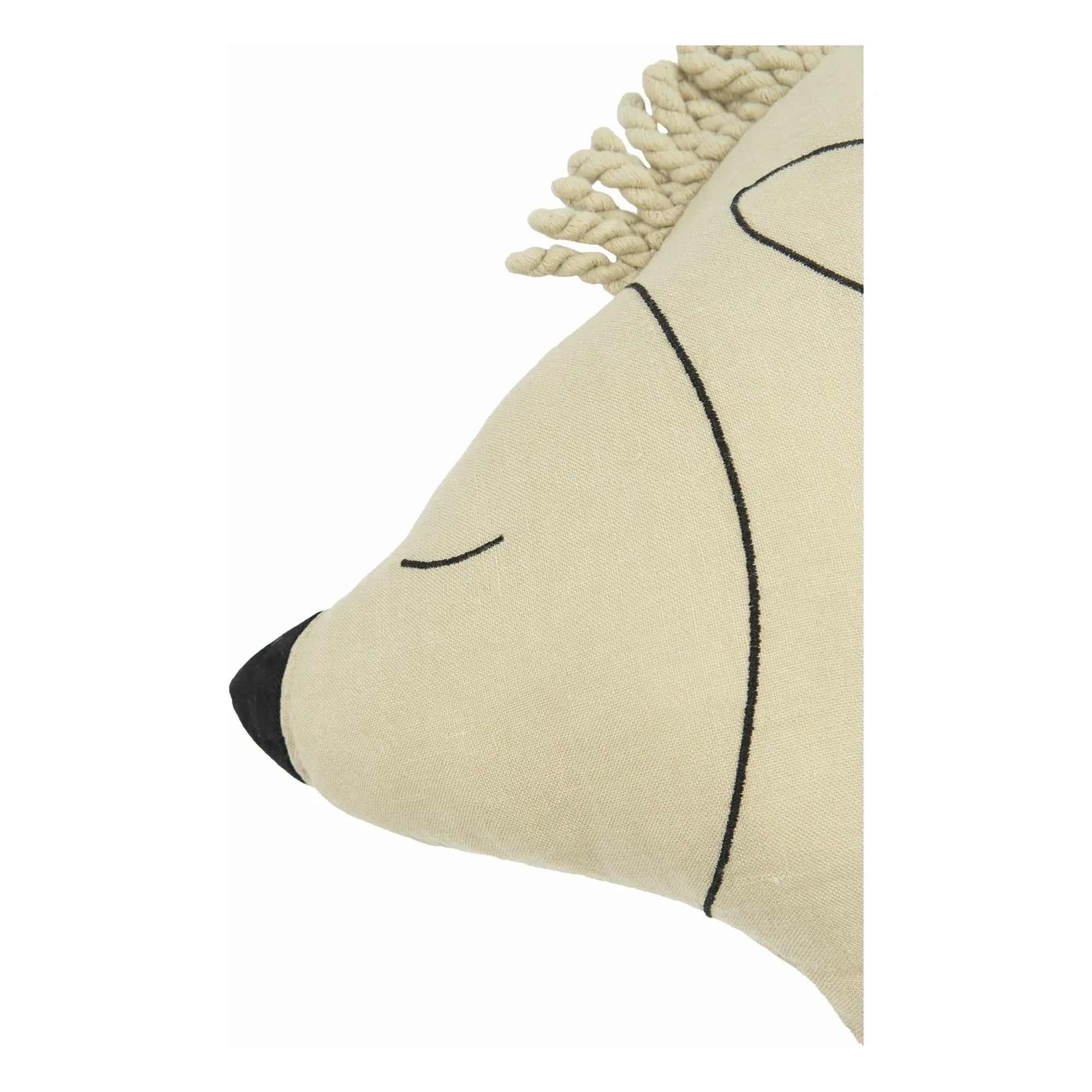Nobodinoz - Enzo Hedgehog Pillow - French Linen | Sage