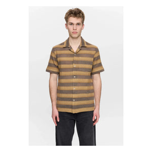 Anerkjendt - Akleander Çizgili Gömlek | Açık kahverengi