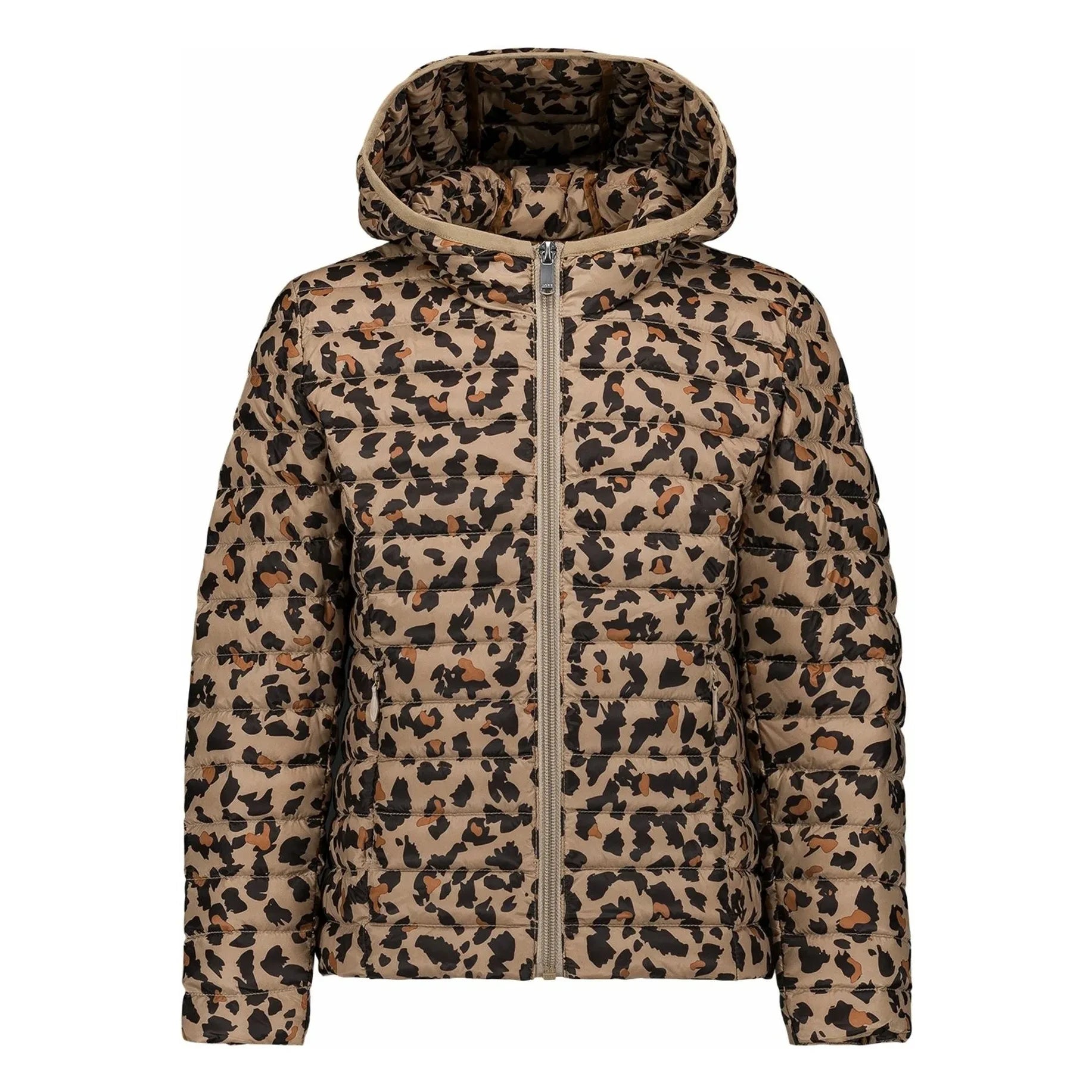 Jott - Carla Leopard Puffer Jacket | Beige