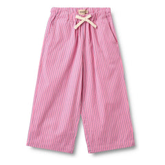 Wheat - Sasha organik pamuklu çizgili pantolon | Pembe