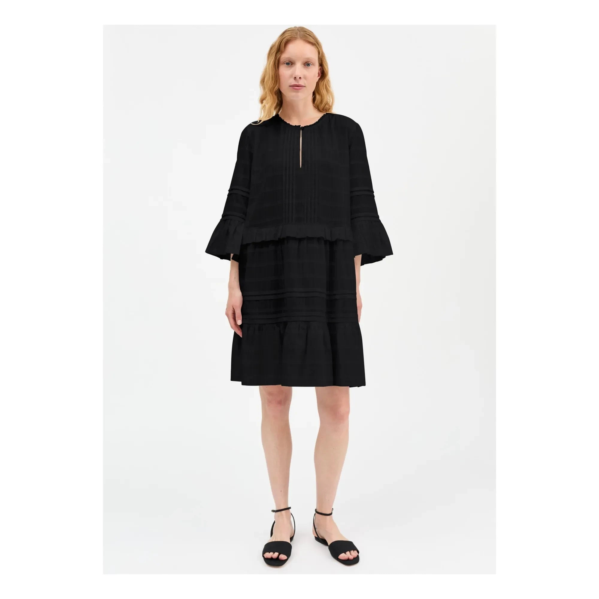 Skall Studio - Fiore Baumwollkleid | Schwarz