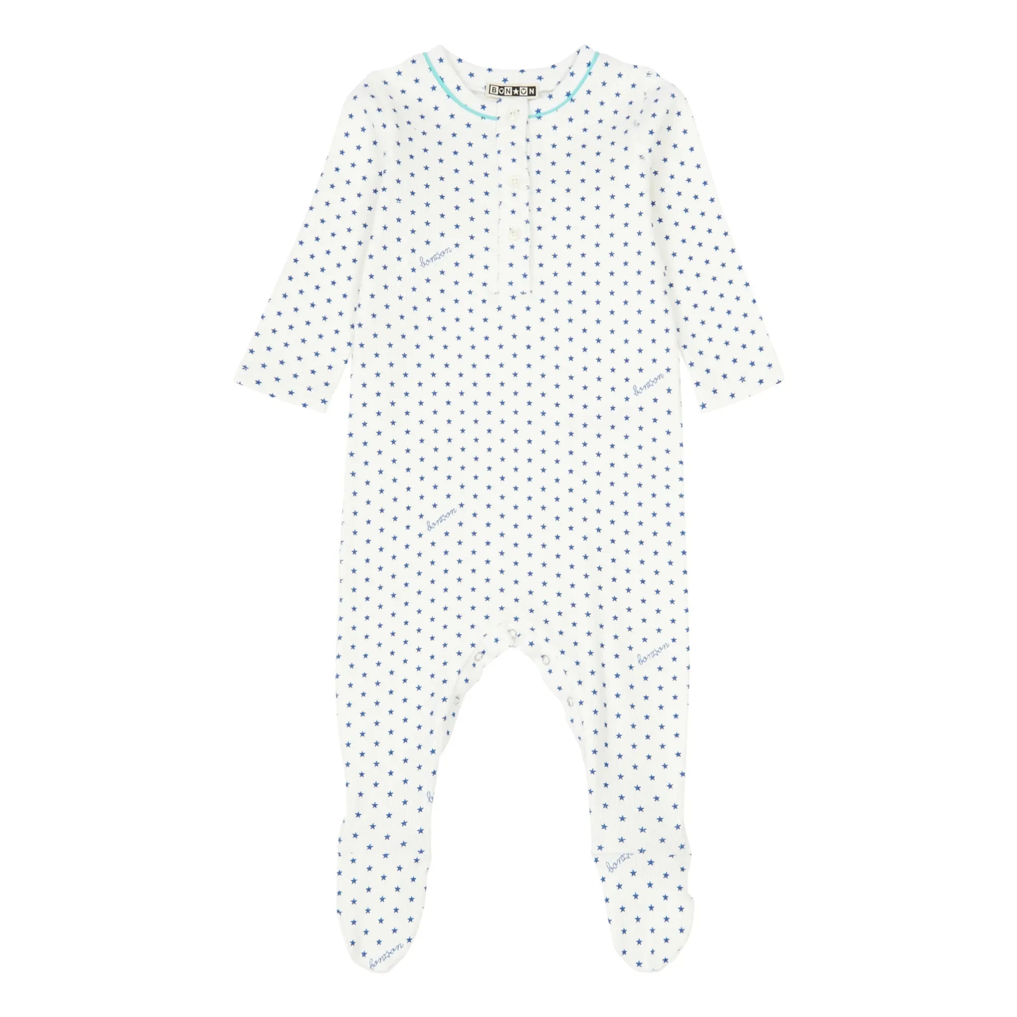 Bonton - Jersey Star Patikli Pijama - No Sleep Club Koleksiyonu | Mavi
