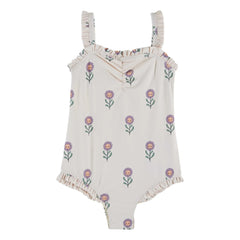 Emile et Ida - Badeanzug mit Blumenmuster | Creme