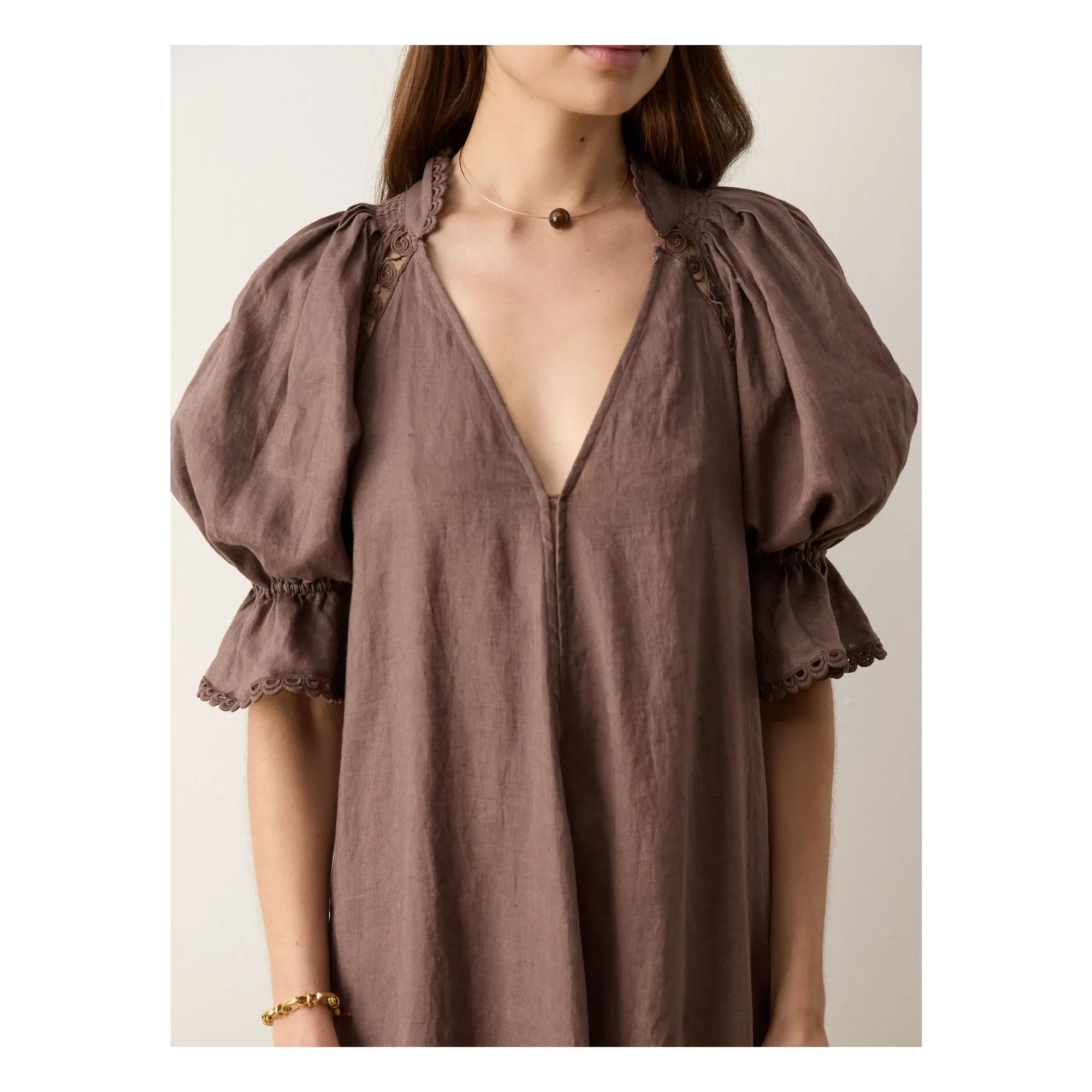 Boteh - Myra Linen Dress | Mocha