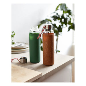 Black + Blum - Borosilikat Cam Su Şişesi - 600 ml | Bej