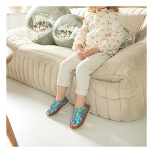 Mapache - Sandalita Mermaid Metallic Sandaletler | Turkuaz