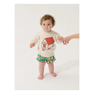 Bobo Choses - Organic Cotton Floral Pattern Ruffled Baby Shorts | Ecru