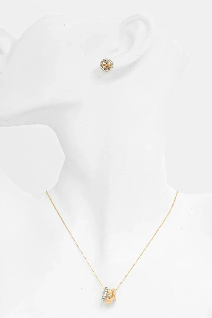 Tory Burch Miller Pave Kolye ve Küpeler (2 Parça)