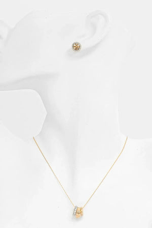Tory Burch Miller Pave Kolye ve Küpeler (2 Parça)