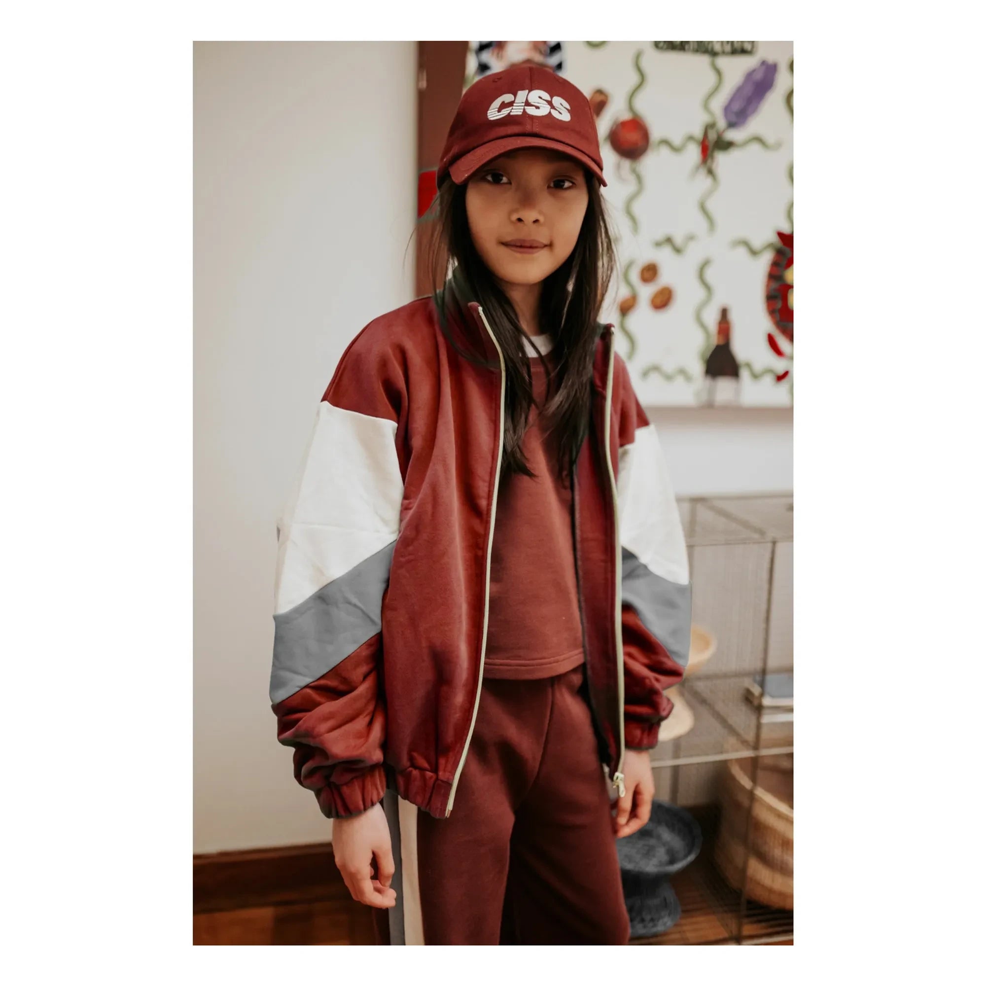 Cos I Said So - Renk Bloklu Organik Pamuk Ceket | Bordo
