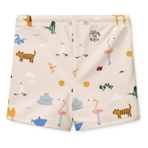 Liewood - Otto Animal Swim Shorts Recycled Fiber | Ecru