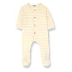 1+ in the family - Felip Gestreifter Pyjama | Blassgelb