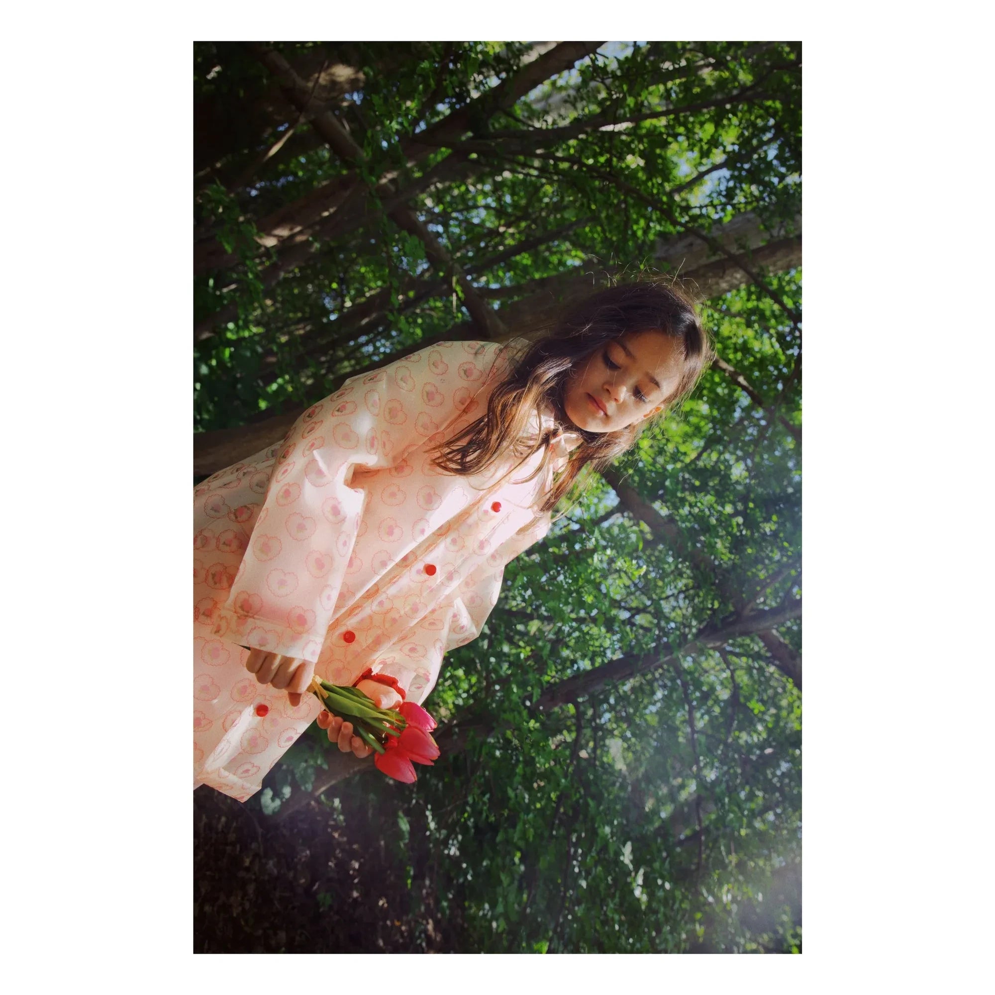 Flöss - Yağmurluk Iris Hearts | Soluk Pembe