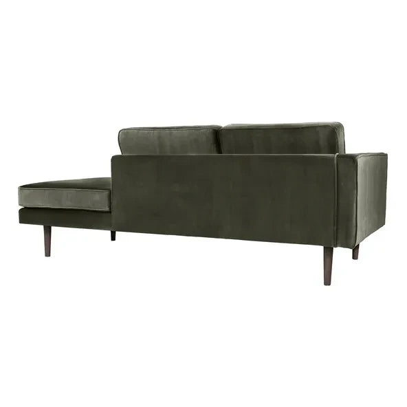 Broste Copenhagen - Olive Green Wind Velvet Lounge Chair