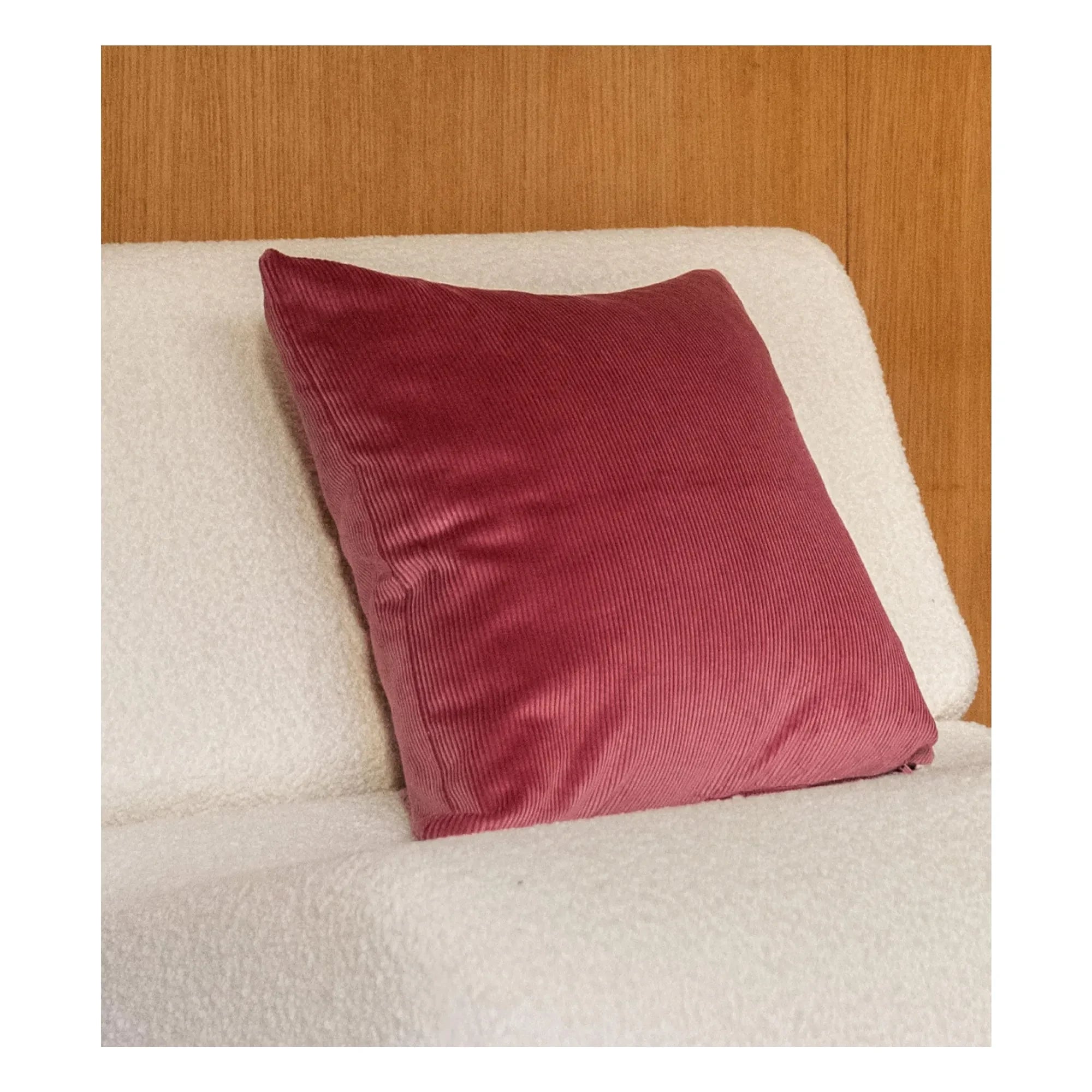 The Socialite Family - Carino Samt-Kord-Quadrat-Kissen | Pink