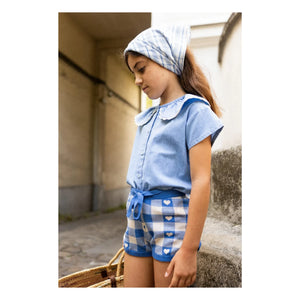 Louis Louise - Iris plaid shorts | Royal blue