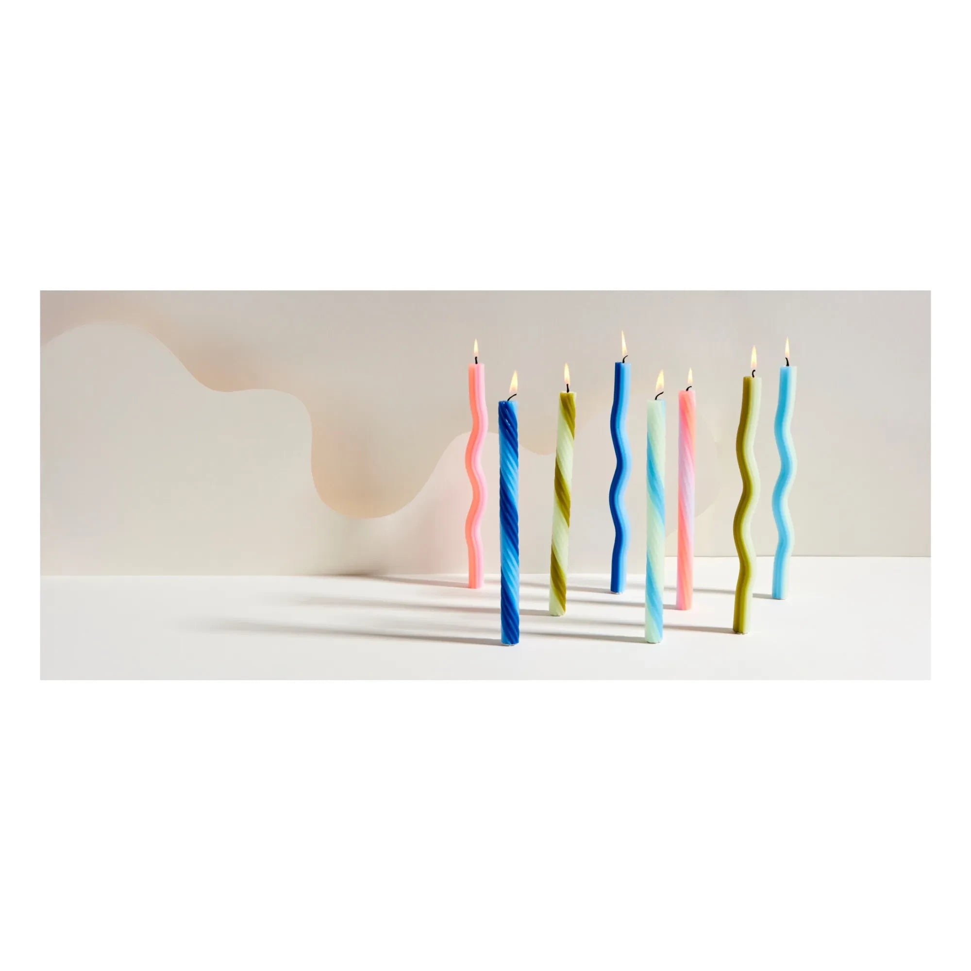 Lex Pott - Wiggle Candles - 2'li Set | Nane Yeşili
