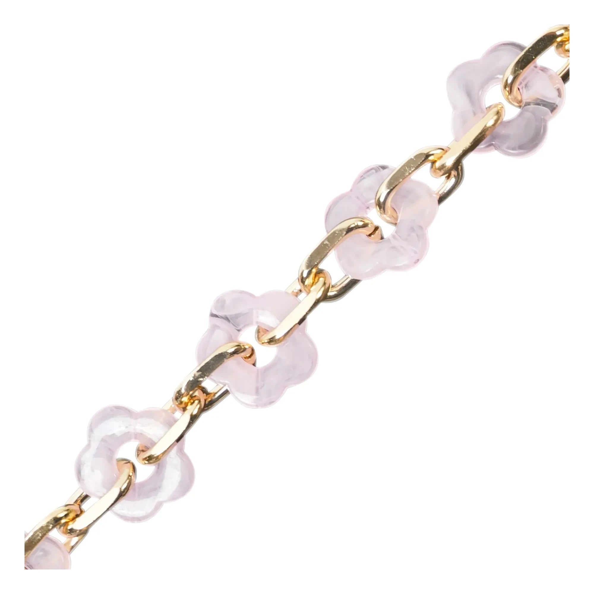LaCoqueFrançaise - Cassy Lange Kette Blumen 120 cm | Rosa