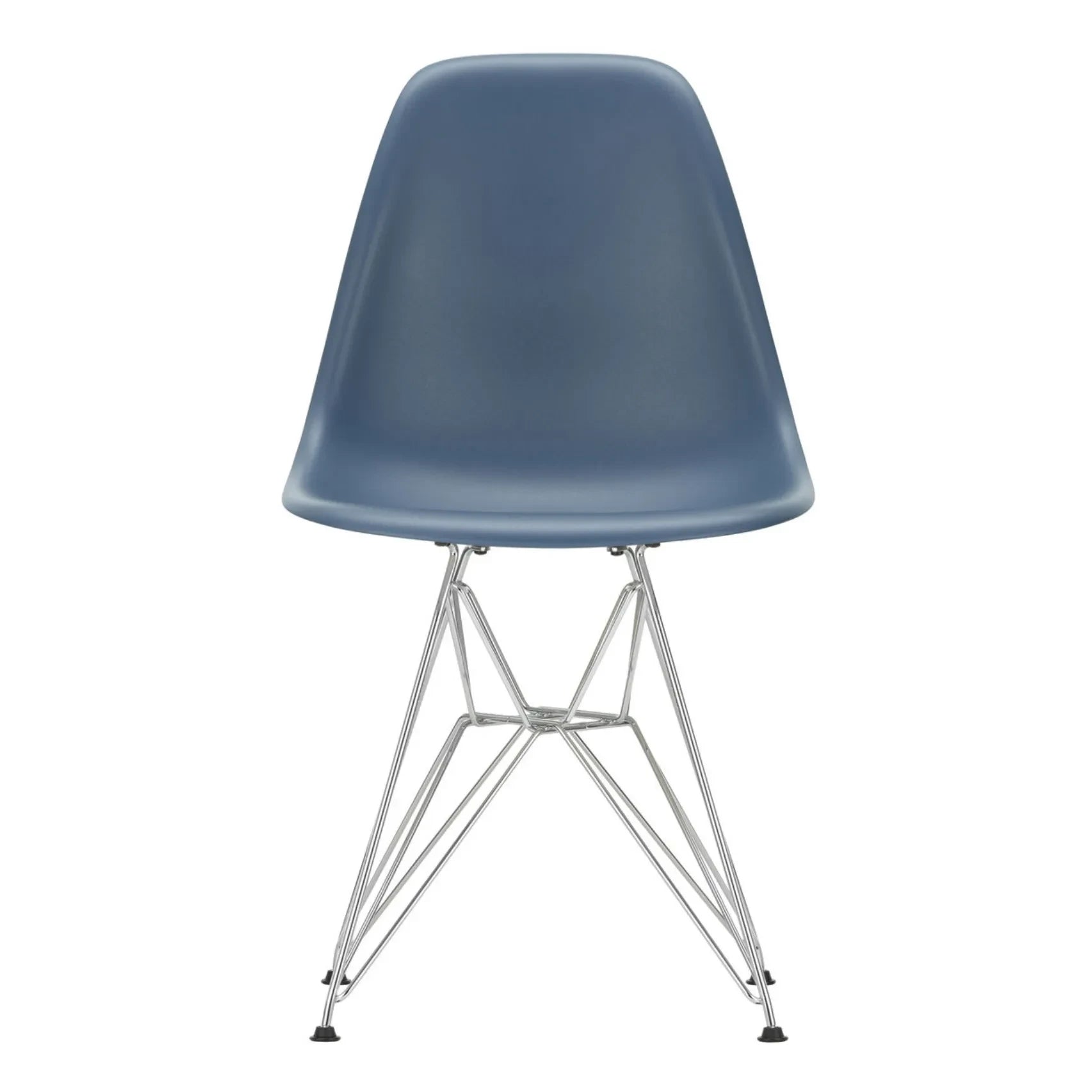 Vitra - DSR Plastik sandalye - krom çerçeve - Charles & Ray Eames | Deniz mavisi