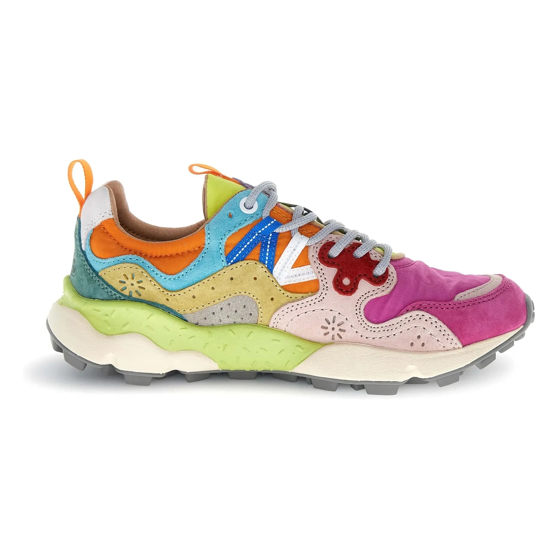 Flower Mountain - Yamano 3 Wildleder- und Nylon-Sneaker | Himbeere