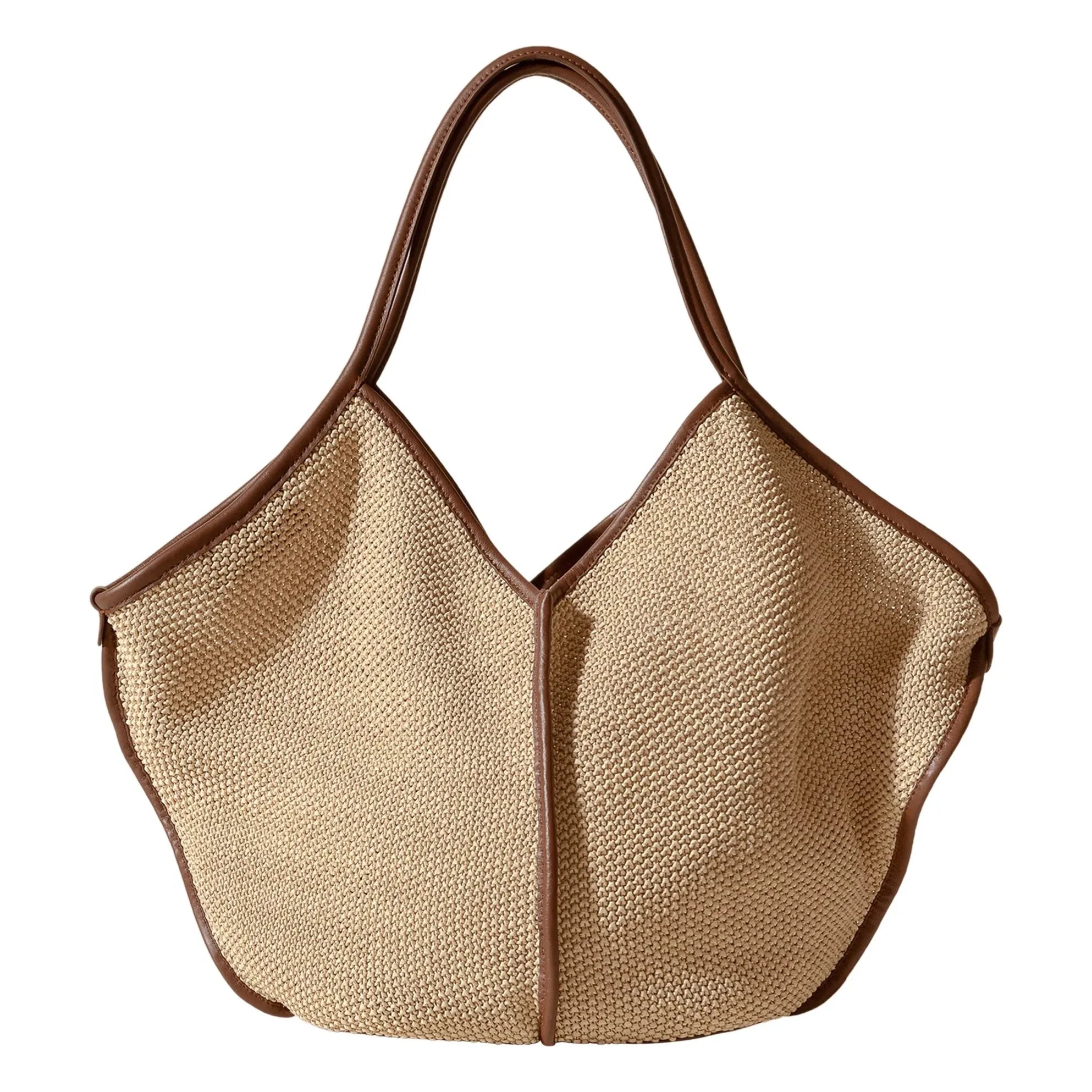 Hereu - Calella Weiche Raffia-Tasche | Beige