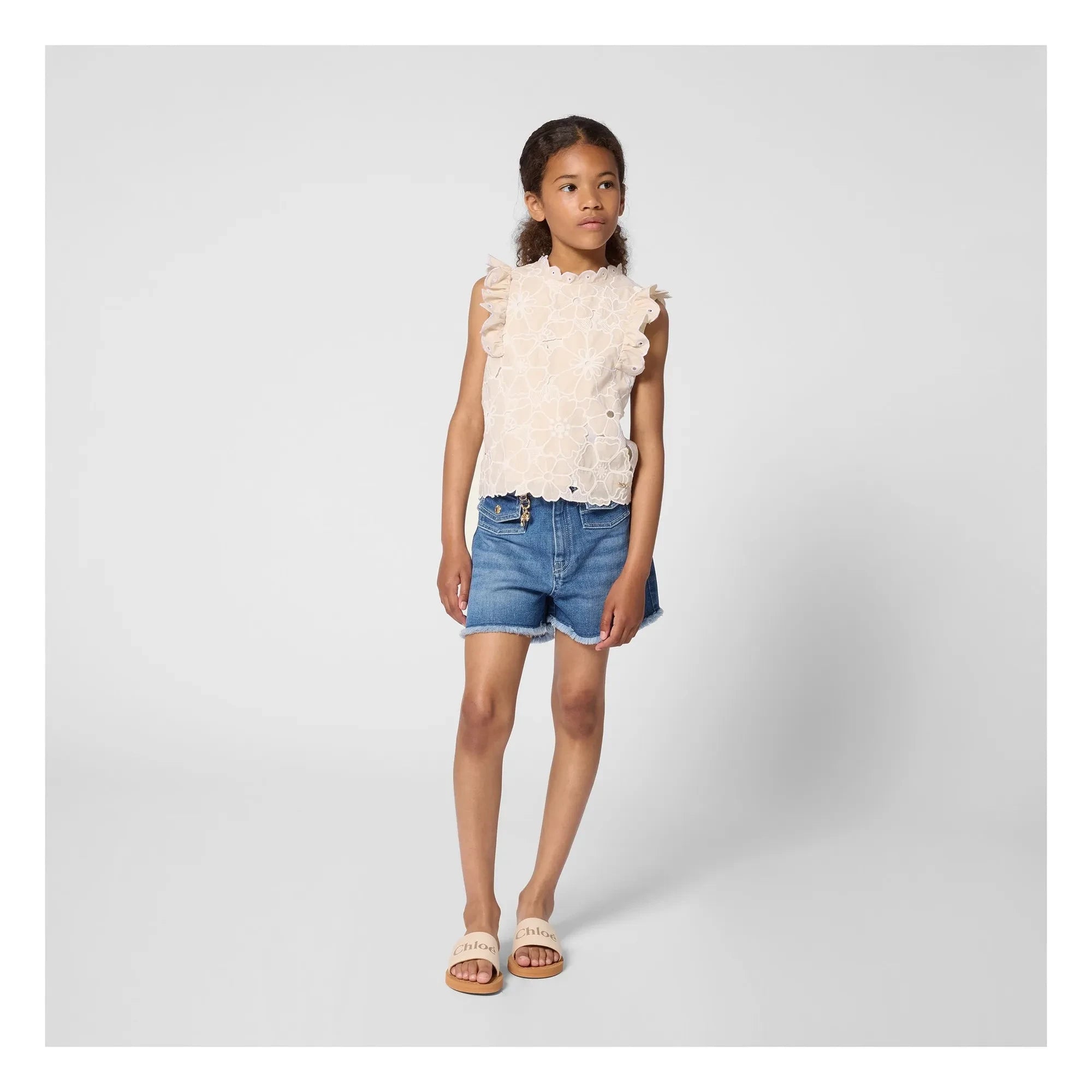 Chloé - Logo sandaletler | Beyaz