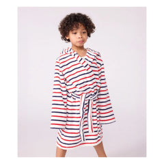 Petit Bateau - Gestreifter Bademantel | Weiß