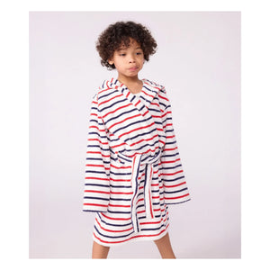 Petit Bateau - Gestreifter Bademantel | Weiß