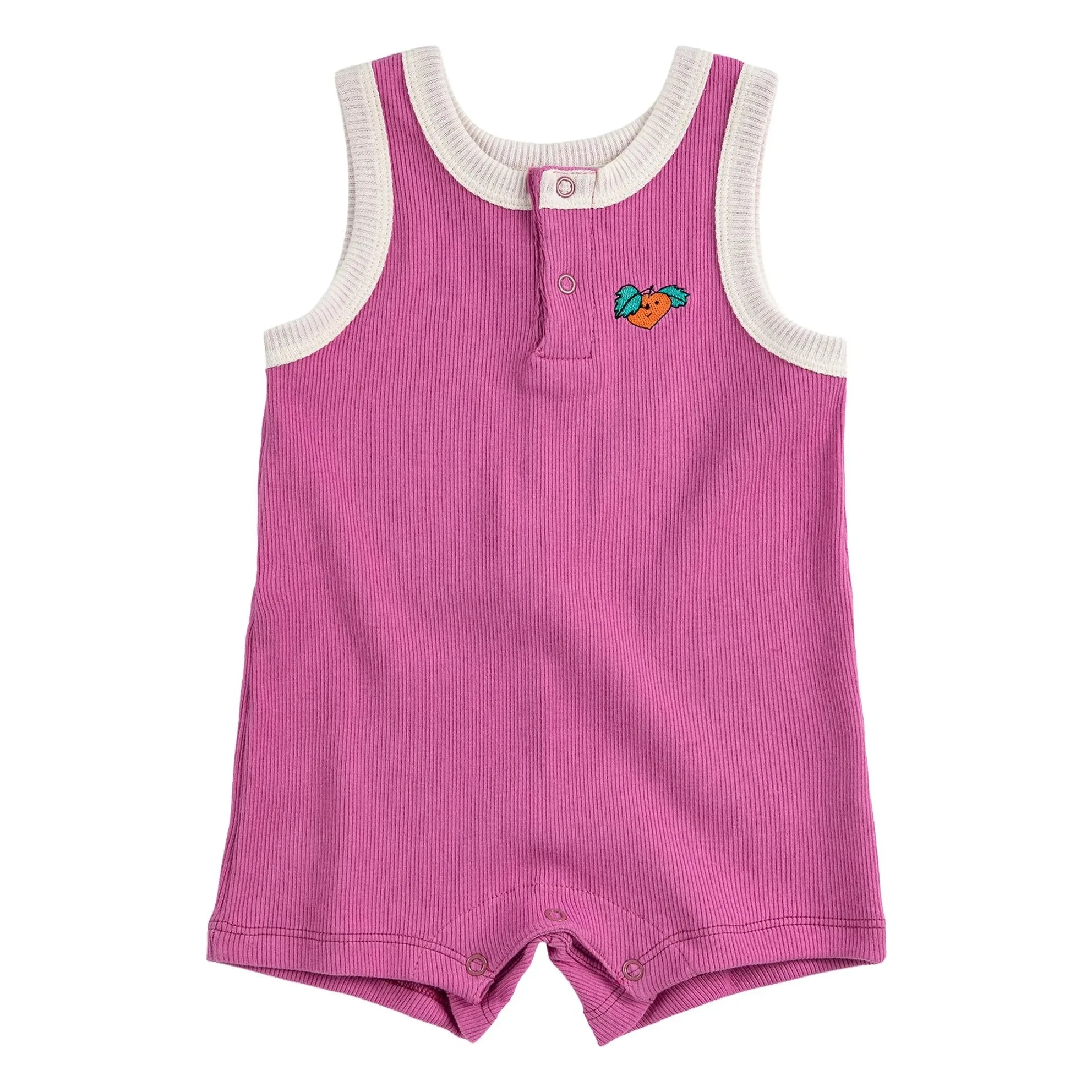 Bobo Choses - Örme Kısa Tulum Turuncu Pamuk Bio | Mor