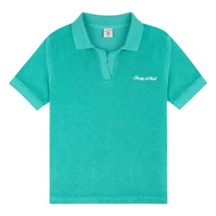 Sporty & Rich - Signature Logo Terry Polo | Turkuaz
