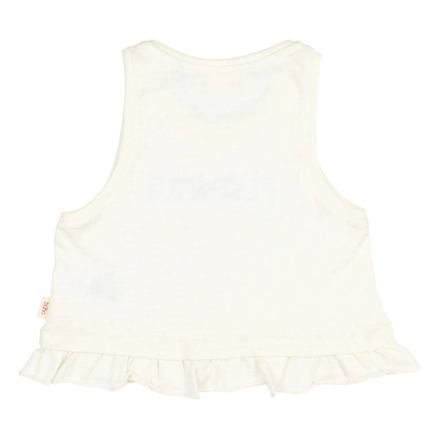 Búho – Geblümtes Rüschen-Top aus Bio-Baumwolle | Weiß